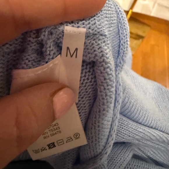 Bianca & BluSoft Muted Blue Shirt with Crew Neck and Short Sleeves - Picture 8 of 9